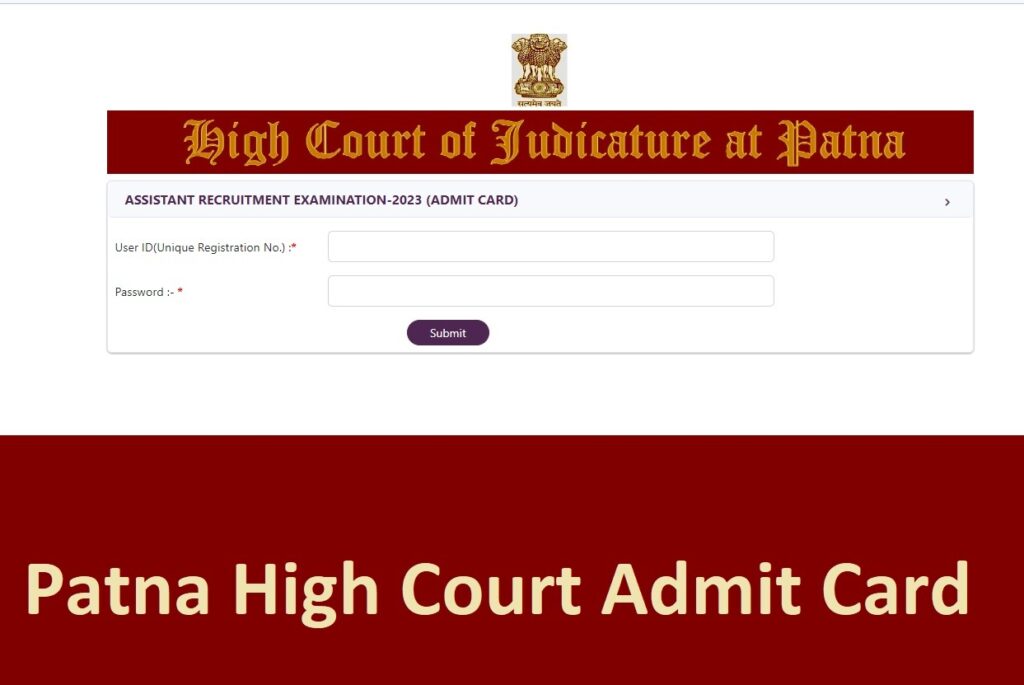 Patna High Court Assistant Admit Card