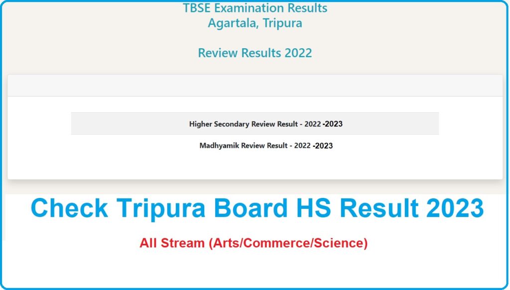 Tripura Board HS Result