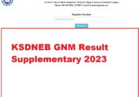 KSDNEB GNM Result Supplementary May 2023
