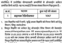 Rajasthan Radiographer Recruitment