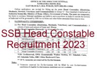 SSB Head Constable Recruitment