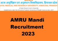 AMRU Mandi Recruitment 2023