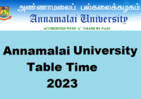 Annamalai University Time Table 2023
