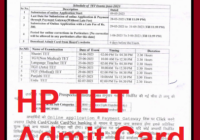 HP TET Admit Card