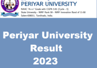 Periyar University Result 2023