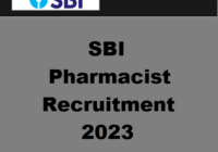 SBI Pharmacist Recruitment 2023