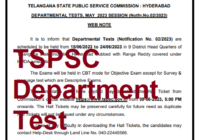 TSPSC Departmental Hall Ticket
