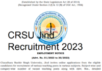 CRSU Recruitment