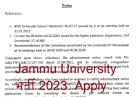 Jammu University भर्ती