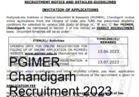 PGIMER Chandigarh Recruitment