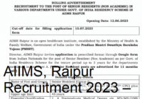 AIIMS, Raipur Recruitment 2023