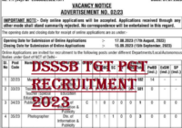 DSSSB TGT PGT Recruitment