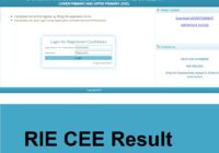 RIE CEE Result 2023
