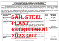 SAIL Steel Plant Recruitment 2023 Out
