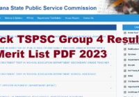 TSPSC Group 4 Result 2023