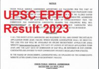 UPSC EPFO Result 2023