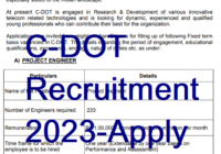 C-DOT Recruitment
