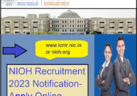 NIOH Recruitment