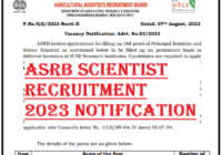 ASRB Scientist Recruitment