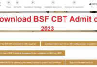 BSF CBT Admit card 2023