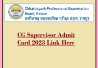 CG Supervisor Admit Card
