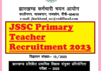 JSSC Primary Teacher Recruitment, Admit card