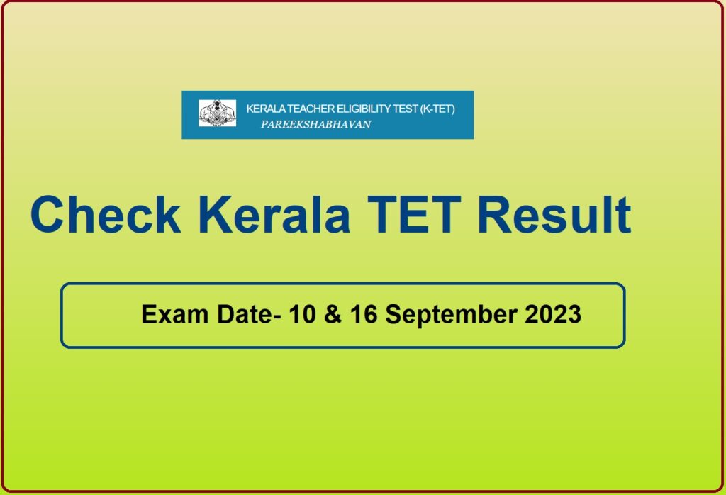 Kerala TET Result 2023