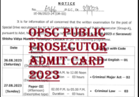 OPSC Public Prosecutor Admit Card