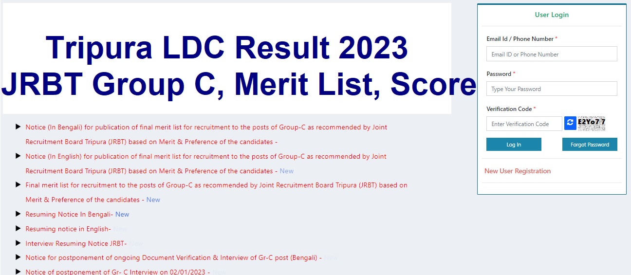 Tripura LDC Result 2023