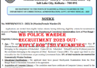 WB Police Warder Recruitment