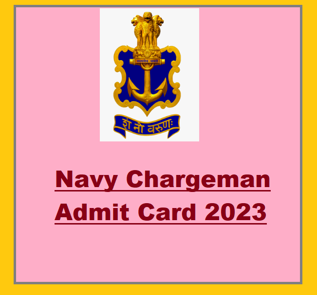 Navy Chargeman Admit Card