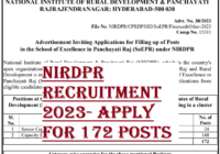 NIRDPR Recruitment