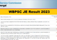 WBPSC JE Result