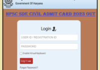 HPSC SDE Civil Admit Card