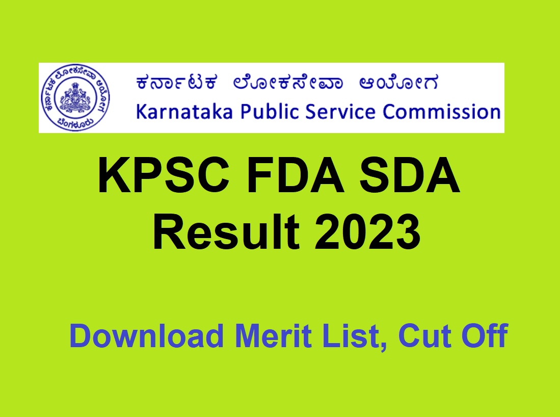 KPSC FDA SDA Result 2023