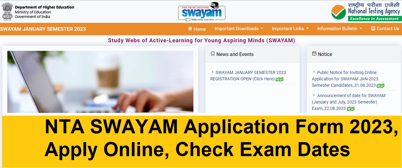 NTA SWAYAM Application Form 2023