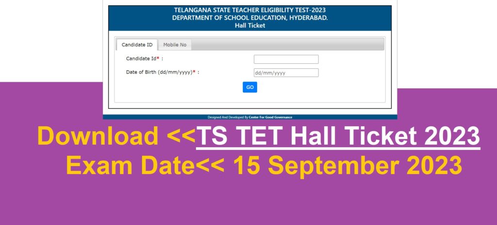 TS TET Hall Ticket 2023