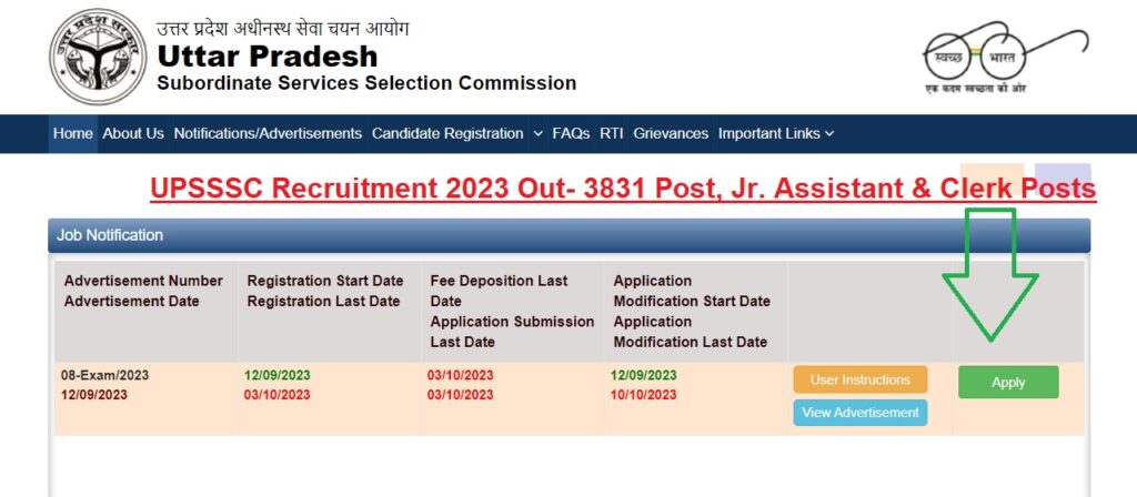 UPSSSC Recruitment 2023