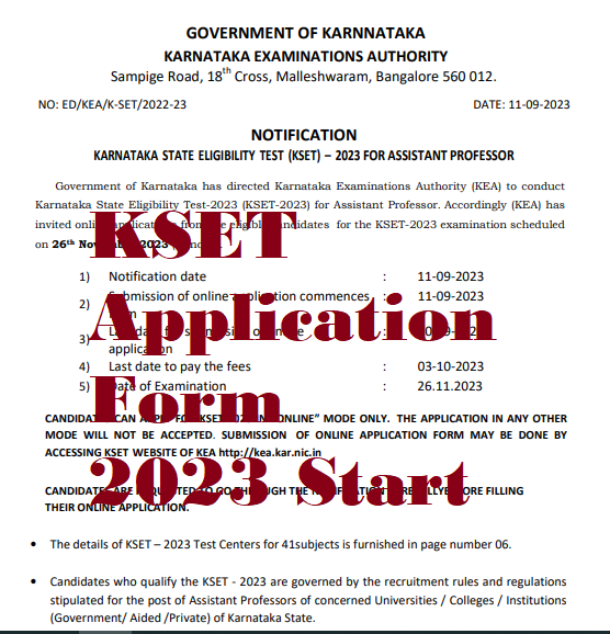 KSET Application Form