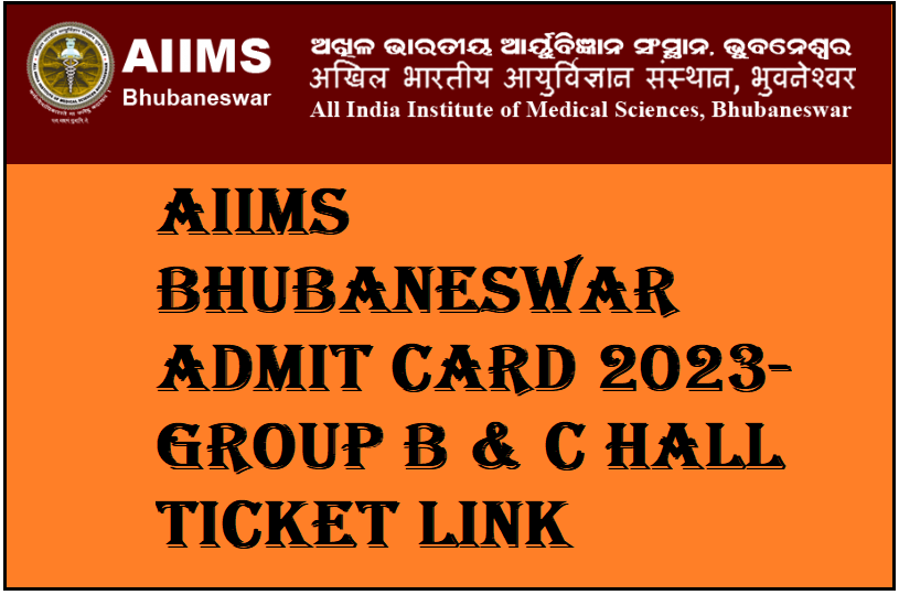 AIIMS Bhubaneswar Admit Card