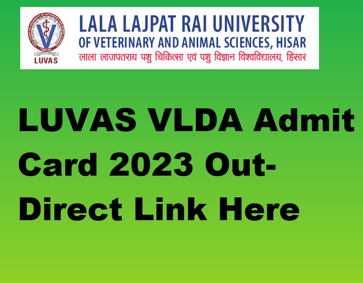 LUVAS VLDA Admit Card
