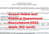 Assam Home and Political Department Recruitment