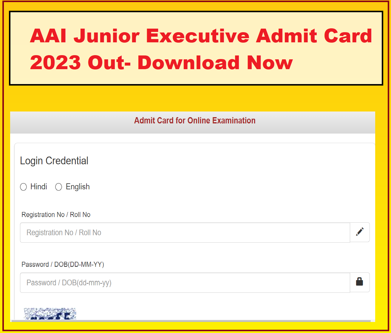 AAI Junior Executive Admit Card
